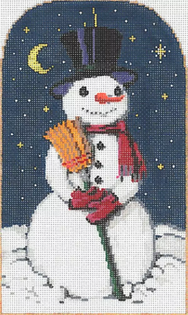 Mini Man IV Snowman 5 x 81/2 18 Mesh Once In A Blue Moon By Sandra Gilmore 18-1198