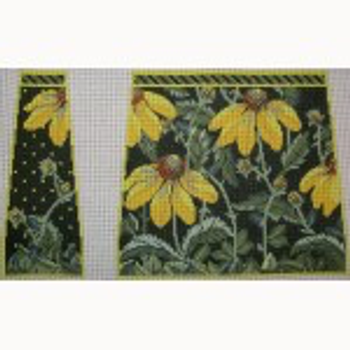Wg12032-13 Yellow Echinacea Tote, 4 piece Tote 12 X 13 1/2 X4 13ct Whimsy And Grace