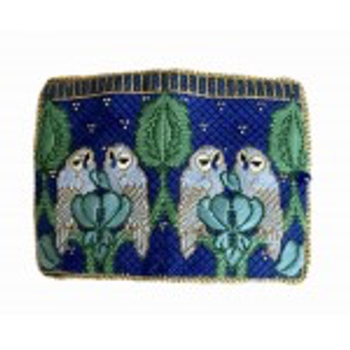 Wg12118N Blue Owls Needle Case Needle Case 7X5 18ct Shown Finished Whimsy And Grace