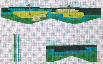 F003b	Golf Primitive Bow Tie 18 Mesh Jane Nichols Needlepoint