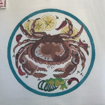 PAV-004 Red Crab w/Lemons 14 x 14	 13 Mesh  The Point Of It All