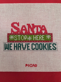 S-448	Santa Stop Here… Cookies	8 x 8	18 Mesh  The Point Of It All