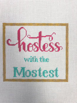 APBU25 Hostess w/ the mostest 18 mesh 5.75 x 5.25 A Poore Girl Paints