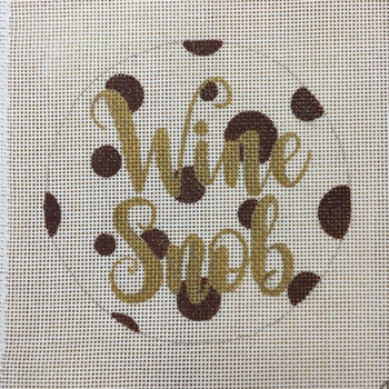 APBR01 Wine Snob 18 mesh 4.5” round A Poore Girl Paints