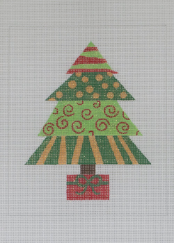 APCH01 Christmas Tree Square 18 mesh 5.5 x 5.5 A Poore Girl Paints