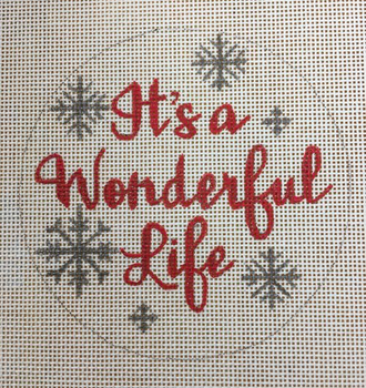 APCH06 It’s a wonderful life 18 mesh 4.5” round A Poore Girl Paints