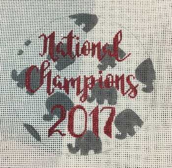 APCO24 National Champions 2017 18 mesh 4.5” round University of Alabama A Poore Girl Paints