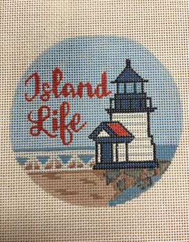 APMR01 Island Life 18 mesh 4” round A Poore Girl Paints