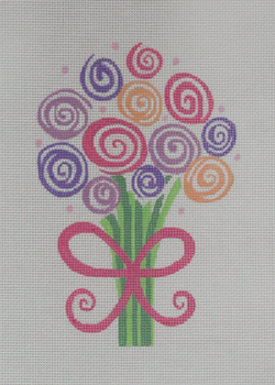APWE02 Swirly Bouquet 18 mesh 4.5” round A Poore Girl Paints