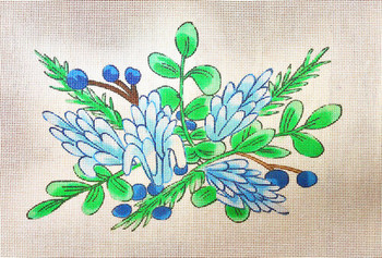 FVNP-23 Blue Floral 13 mesh 8” x 12” Flower & Vine