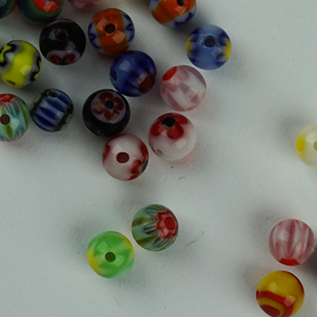 #FF-008  Millefiori Round Fab Flower Bead Sundance Designs