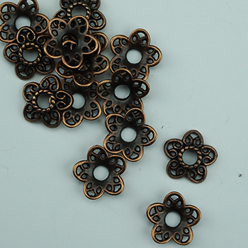 #MA-045 Bronze Filigree Flower Metallic Accent Bead Sundance Designs