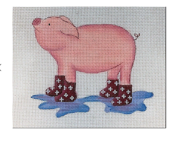 ME9	Pig in Boots 18 Mesh 4.5" x 5.5" Madeleine Elizabeth 