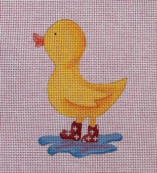 ME10	Duck in Boots	18 Mesh 3" x 5" Madeleine Elizabeth 