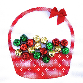 HB-281B Jingle Bells Basket 3 1⁄2 x 3 3⁄4 18 Mesh Hummingbird Designs