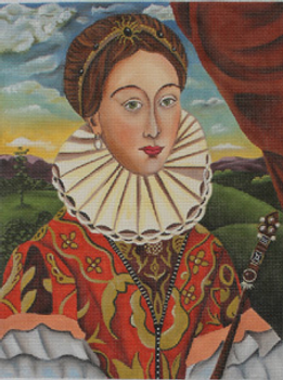 CN-1527 THE QUEEN OF EVERYTHING 11 x 14 18 Mesh By Catherine Nolin