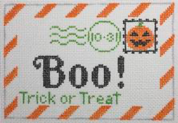 RD 111 Mini Halloween Letter 18M 3.5"x5.5" Rachel Donley Needlepoint Designs 