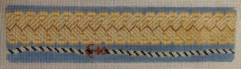 RD 024 Nautical Ropes on Blue 18M 9"x2.5" Bracelet Rachel Donley Needlepoint Designs 