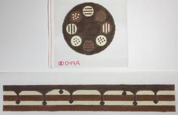 RD 049 Chocolate Truffle Cake 13M  6"x3"x19" Rachel Donley Needlepoint Designs