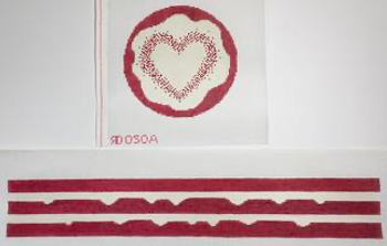 RD 050 Red Velvet Cake 13M  6"x3"x19" Rachel Donley Needlepoint Designs