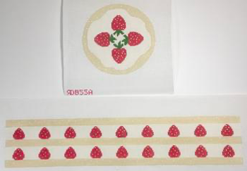 RD 055 Strawberry Shortcake 13M 6"x4"x19"Rachel Donley Needlepoint Designs