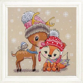 Cute Deer Fox And Friend by Les Petites Croix De Lucie 20-1102