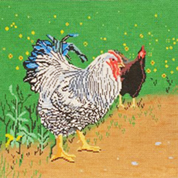 60003	SFEL	Two chickens	10 x 10	18 Mesh Patti Mann