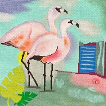 50011	VICT	2 flamingos standing	10 x 10	13 Mesh Patti Mann