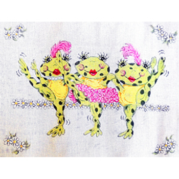 7220	PP	dancing frogs	12 x 16	18 Mesh Patti Mann