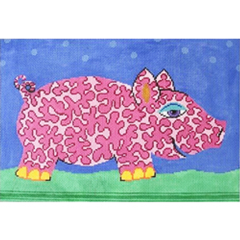 22505	HSF	Pink swirly pig	10 x 14	13 Mesh Patti Mann