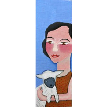 50019	VICT	lady and her pet lamb	05 x 14	18 Mesh Patti Mann