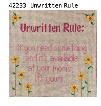 42233 WDS Unwritten Rule:  if you need something…	08 x 08	18 Mesh Patti Mann