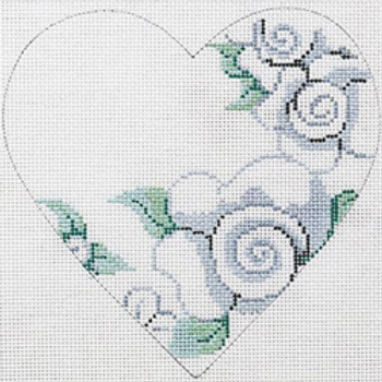 40137	HRT	heart, white roses  05 x 05	18 Mesh Patti Mann