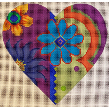 40131	HRT	heart, bright swirls and flowers 05 x 05	18 Mesh Patti Mann