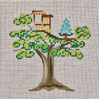 40038	CHR	Christmas house--tree house 03 x 03	18 Mesh Patti Mann