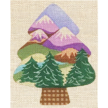 22301	CHR	tree shaped orn., mountains. 	4.5 x 5.5	13 Mesh Patti Mann