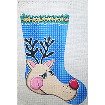 11894	SOCK	stocking, Rudolf	17 x 23	13 Mesh Patti Mann