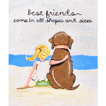 20008 RHD Best friends…girl and dog 10 x 12	 13 Mesh  Patti Mann