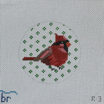 R3 Cardinal 4.25" round 13 Mesh Blue Ridge Stitchery