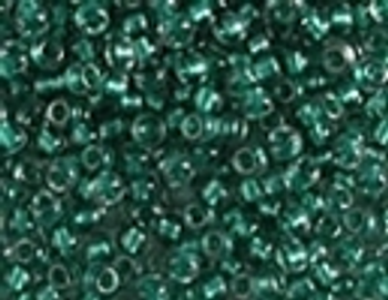 11-1933 SF Emerald Lined Lt Gray Size 11 Miyuki Seed Beads Embellishing Plus