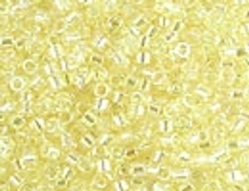 DB0171 Tr Yellow AB Size 11 Delica Beads Miyuki Embellishing Plus