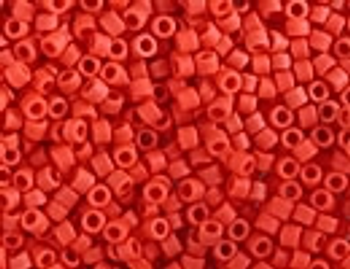 DB0753 Matte Op Red Size 11 Delica Beads Miyuki Embellishing Plus