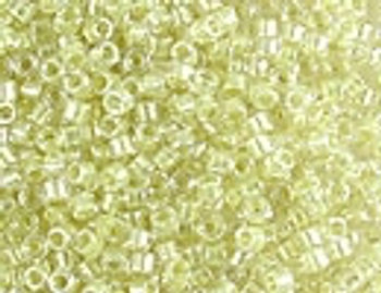 DB0910 Spkl Yellow Green Lined Size 11 Delica Beads Miyuki Embellishing Plus