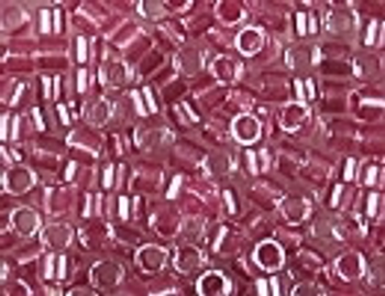 DBM0902 Spkl Peony Pink Lined Crystal DBM Delica Size 10 Miyuki Beads Embellishing Plus