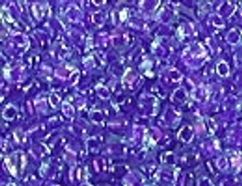 Triangle TR10-1829 Spkl Violet Lined Aqua AB Size 10 Miyuki Beads Embellishing Plus