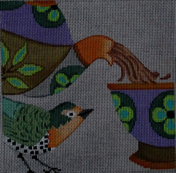PS-17 A - Tea for Me	6x6	 18 Mesh Tapestry Fair PAT SCHEURICH DESIGNS