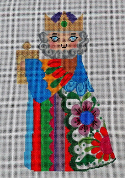 ASM-10	Nativity D - Wiseman #1 7.5"h 18 Mesh Tapestry Fair ANN  SPIESS  MILLS