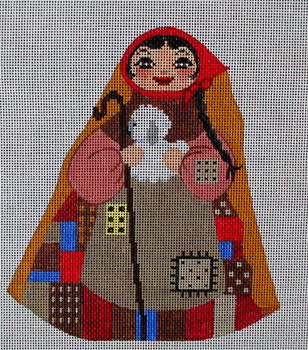 ASM-10J - Shepherdess	6.5"h 18 Mesh Tapestry Fair ANN  SPIESS  MILLS