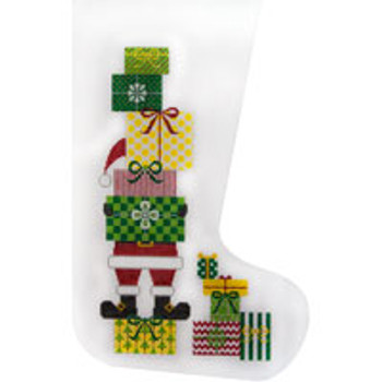 CHRISTMAS X320 Elf with Packages Stocking	13 x 20 13 Mesh JP Needlepoint