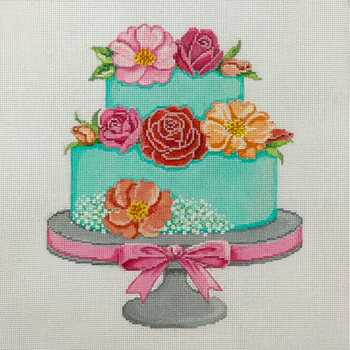 4189 Teal Wedding Cake 18 mesh 10 x 10  Alice Peterson Designs